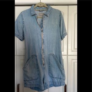 Everlane Denim short coverall/ romper
